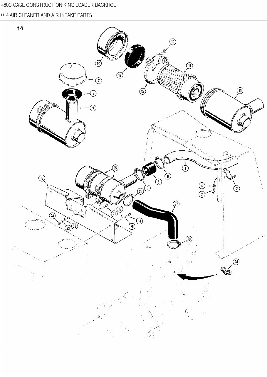 Case 480C Tractor Backhoe Loader Illustrated Parts Manual Catalog - preview img 10
