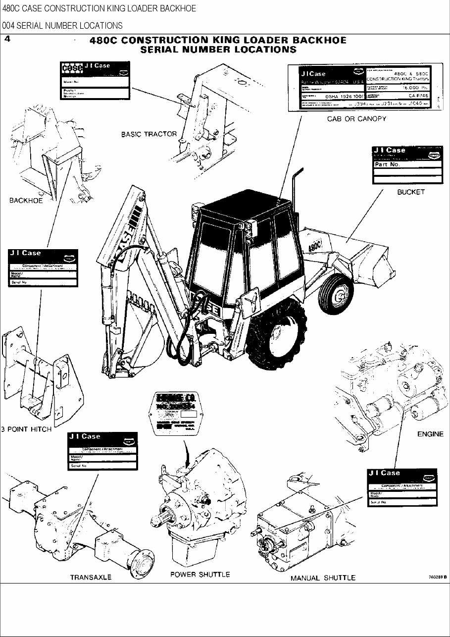 Case 480C Tractor Backhoe Loader Illustrated Parts Manual Catalog - preview img 3