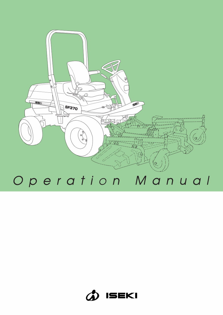 Iseki SF310 SF370 Front Mower Operation Maintenance Service Manual # 1 preview img 1