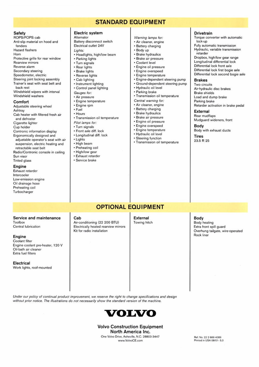 Volvo A25C 6x6 Articulated Dump Truck OEM Service & Repair Manual preview img 6
