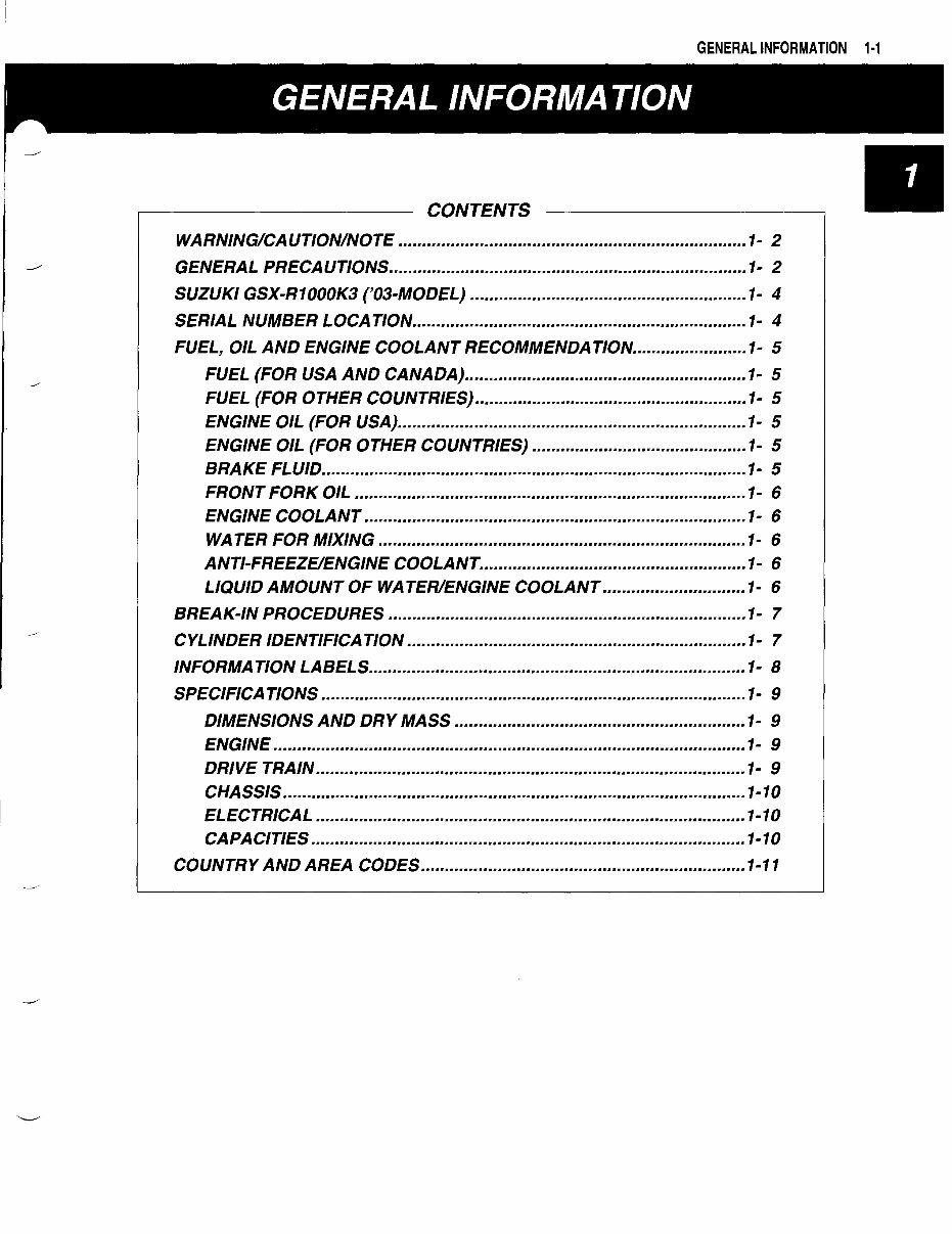 Suzuki gsxr 1000 k3 service Manual preview img 9
