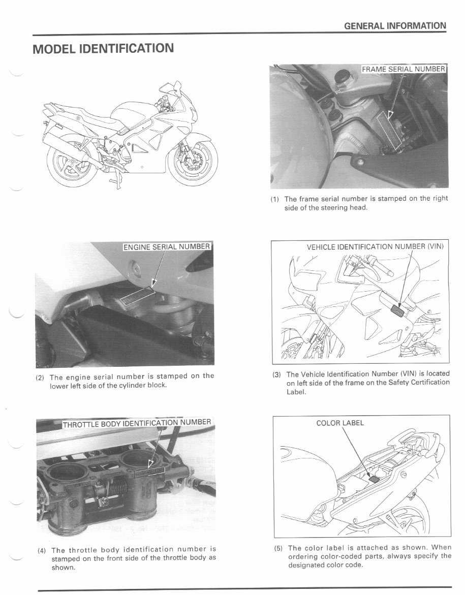 1998-2001 Honda VFR 800 FI Interceptor Service & Repair Manual preview img 6