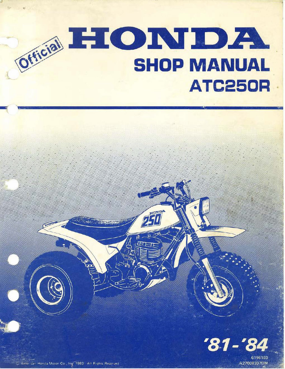 1981-1984 Honda ATC 250R Service & Repair Manual preview img 1