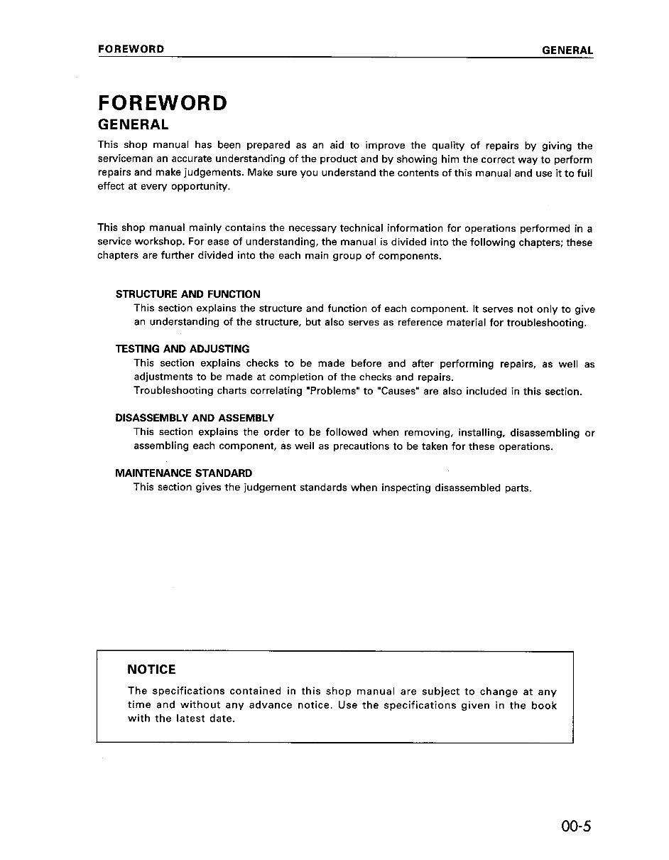 Komatsu D37E-5 Bulldozer Workshop Repair Service Manual preview img 9