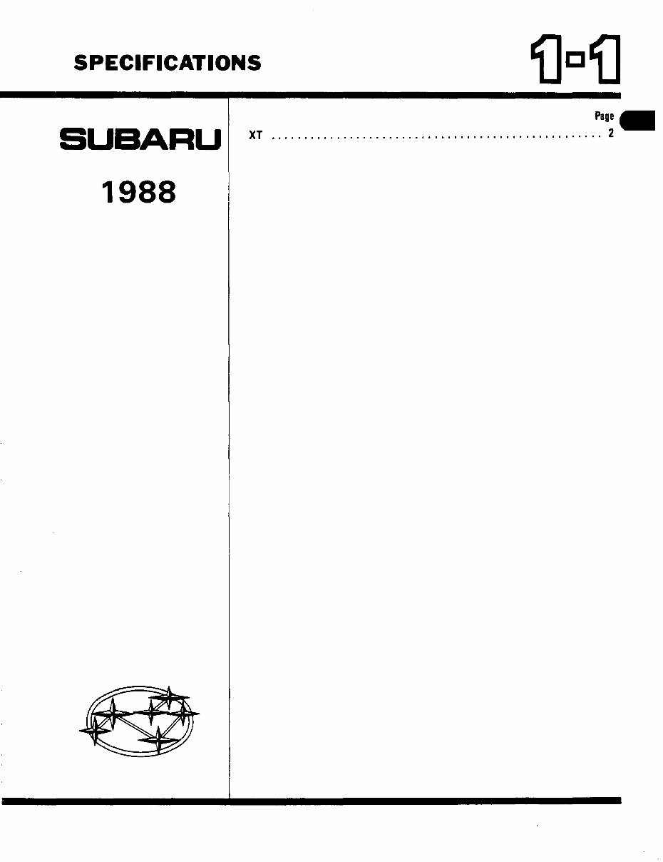 1985-1991 Subaru XT Service & Repair Manual preview img 7