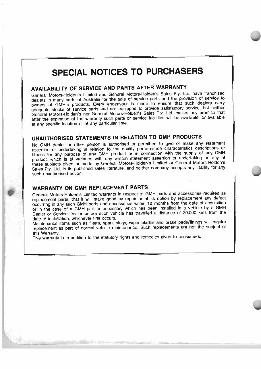 1980-1982 Holden Statesman WB Parts Catalog preview img 4