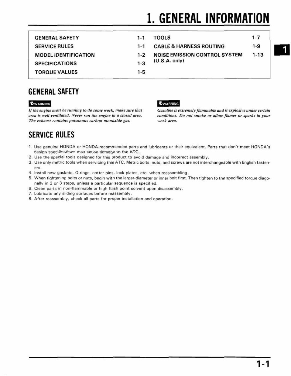 1985-1986 HONDA ATC 350x 3-Wheeler Service Repair Manual ATC350 - IMPROVED - preview img 4