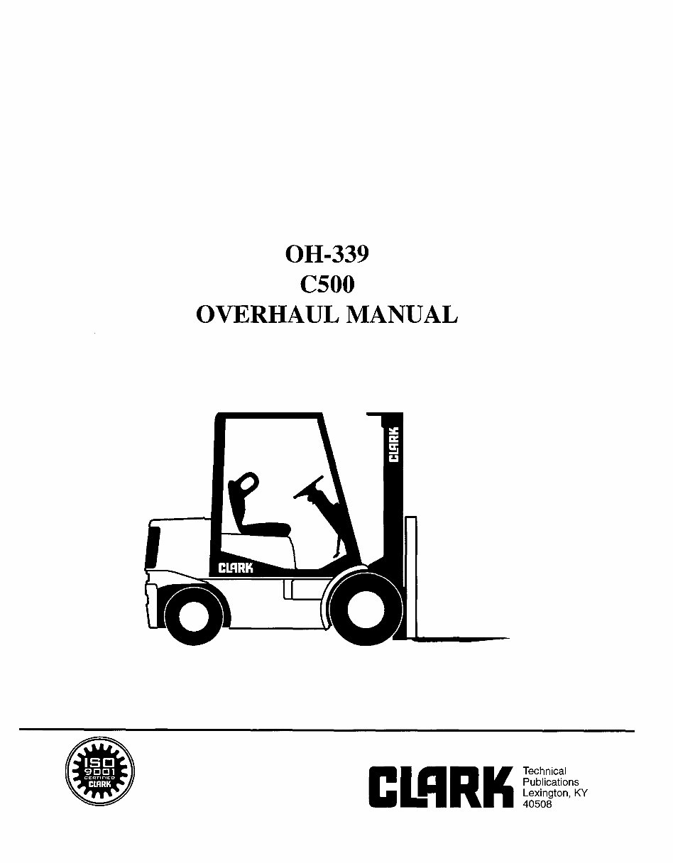 Clark C500 Forklift OEM Overhaul Manual preview img 1