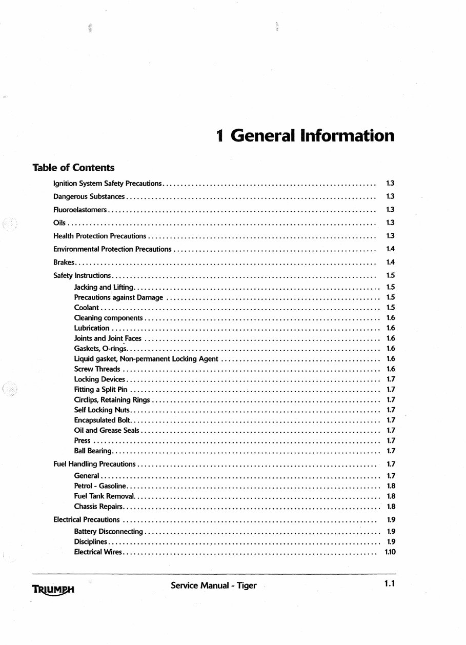 2007-2011 Triumph Tiger 1050 Service & Repair Manual preview img 8