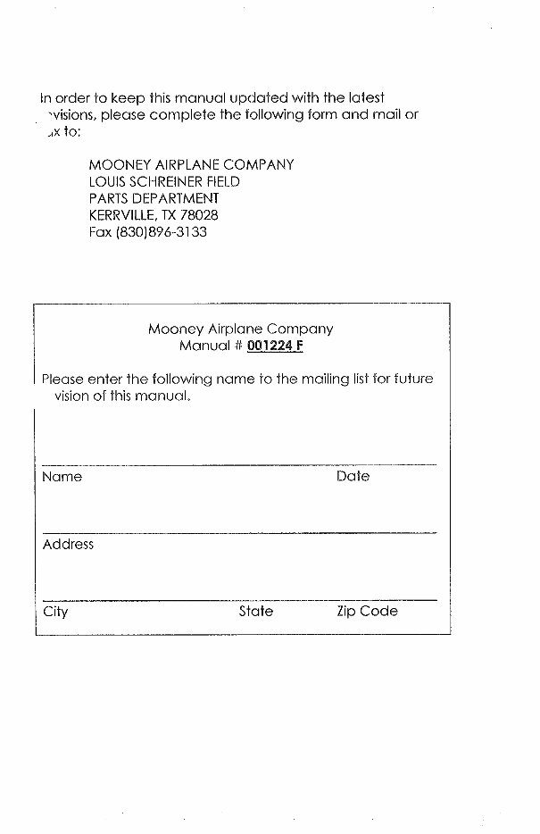 Mooney M20K (231) Pilot's Operating Handbook & Airplane Flight Manual preview img 2