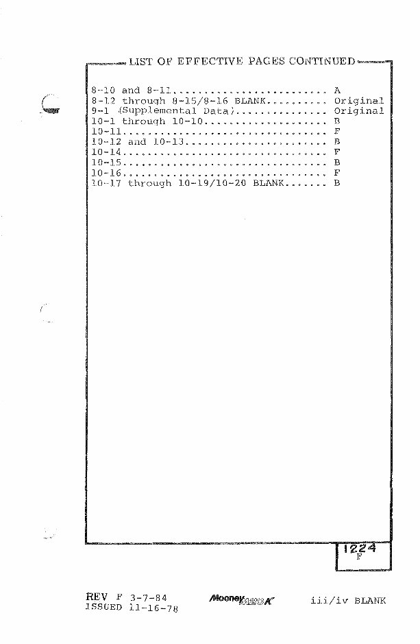 Mooney M20K (231) Pilot's Operating Handbook & Airplane Flight Manual preview img 9