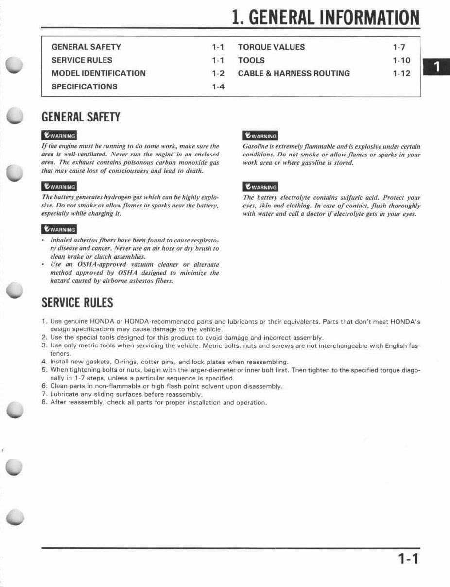 1988-1994 Honda TRX300 Fourtrax / TRX300FW Fourtrax 4x4 Service & Repair Manual preview img 5