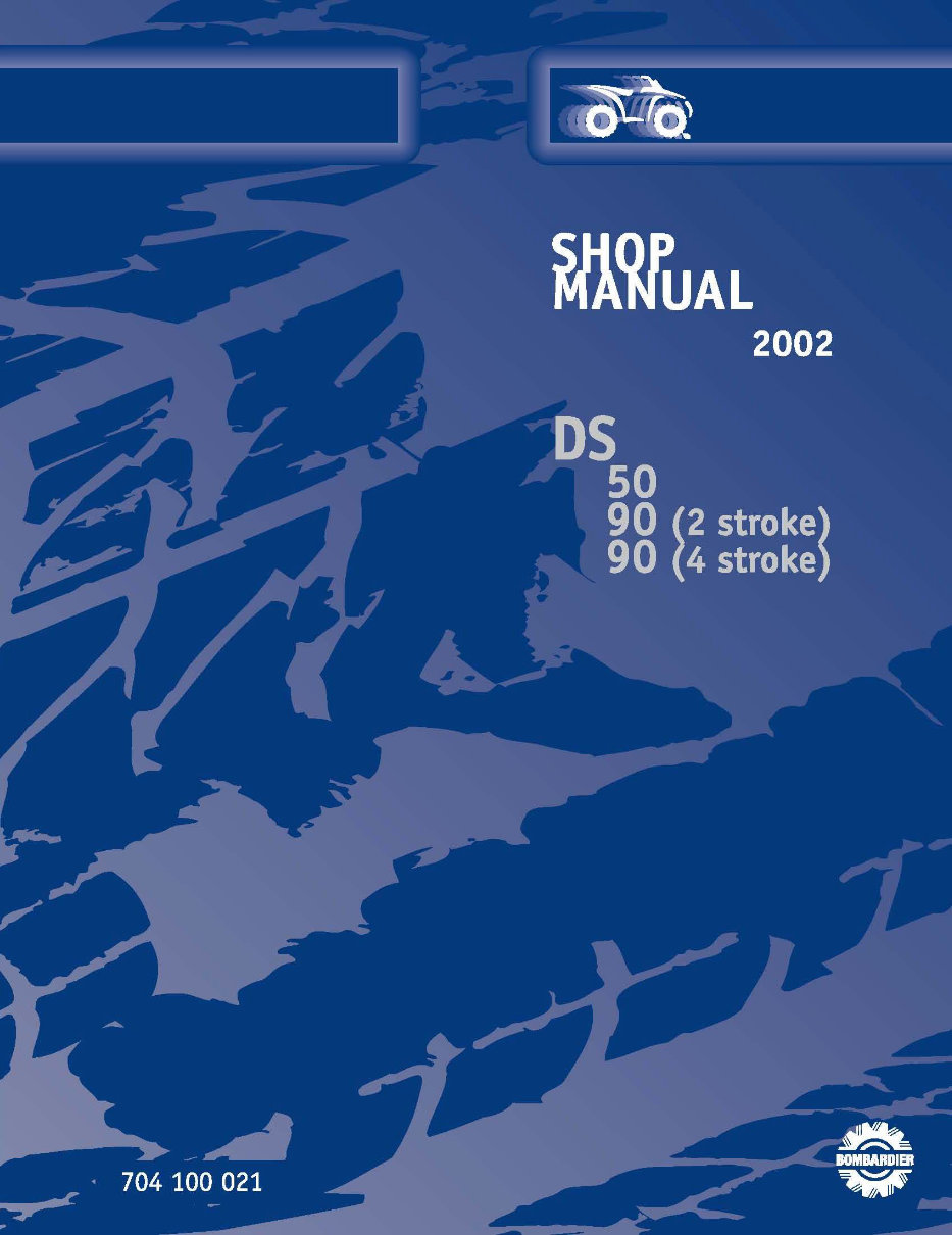 2002 Bombardier DS90 2-Stroke ATV Service & Repair Manual preview img 1