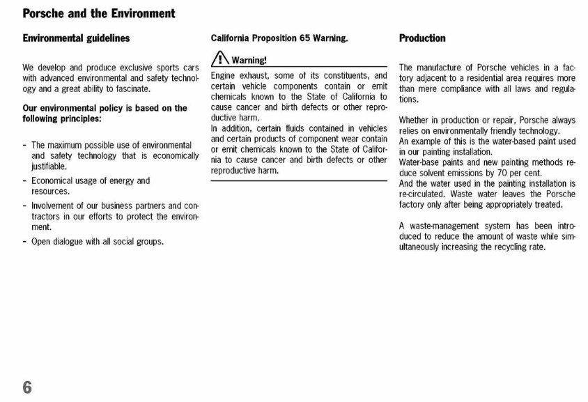 2003 Porsche 911 Carrera (996) Owners Manual preview img 6