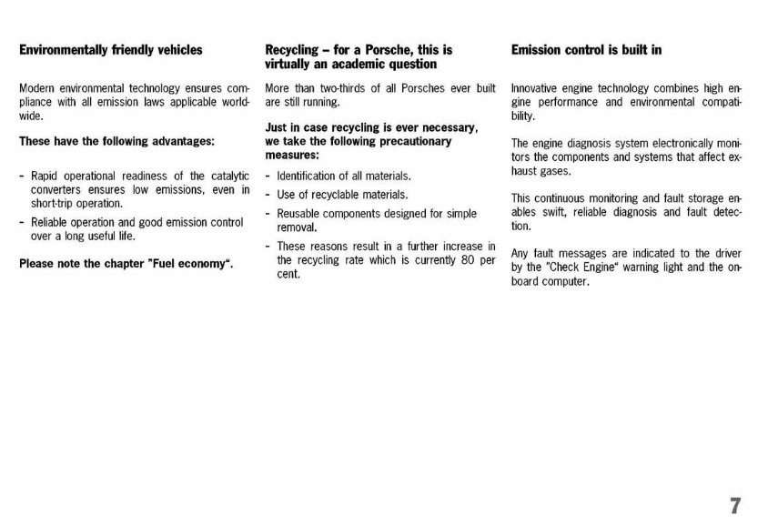 2003 Porsche 911 Carrera (996) Owners Manual preview img 7