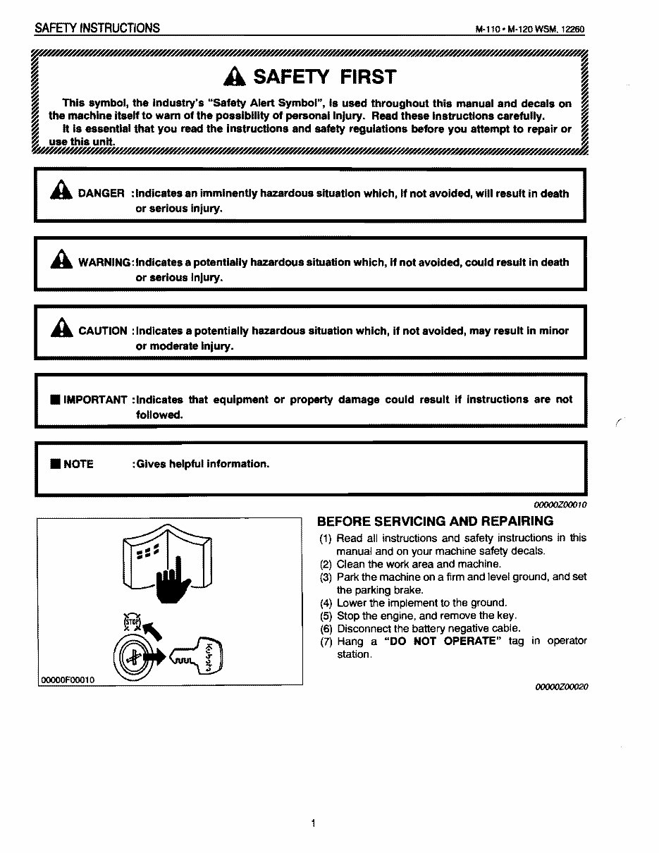 Kubota M120 Tractor Service & Repair Manual preview img 1