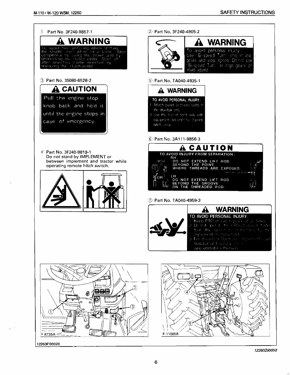 Kubota M120 Tractor Service & Repair Manual preview img 6