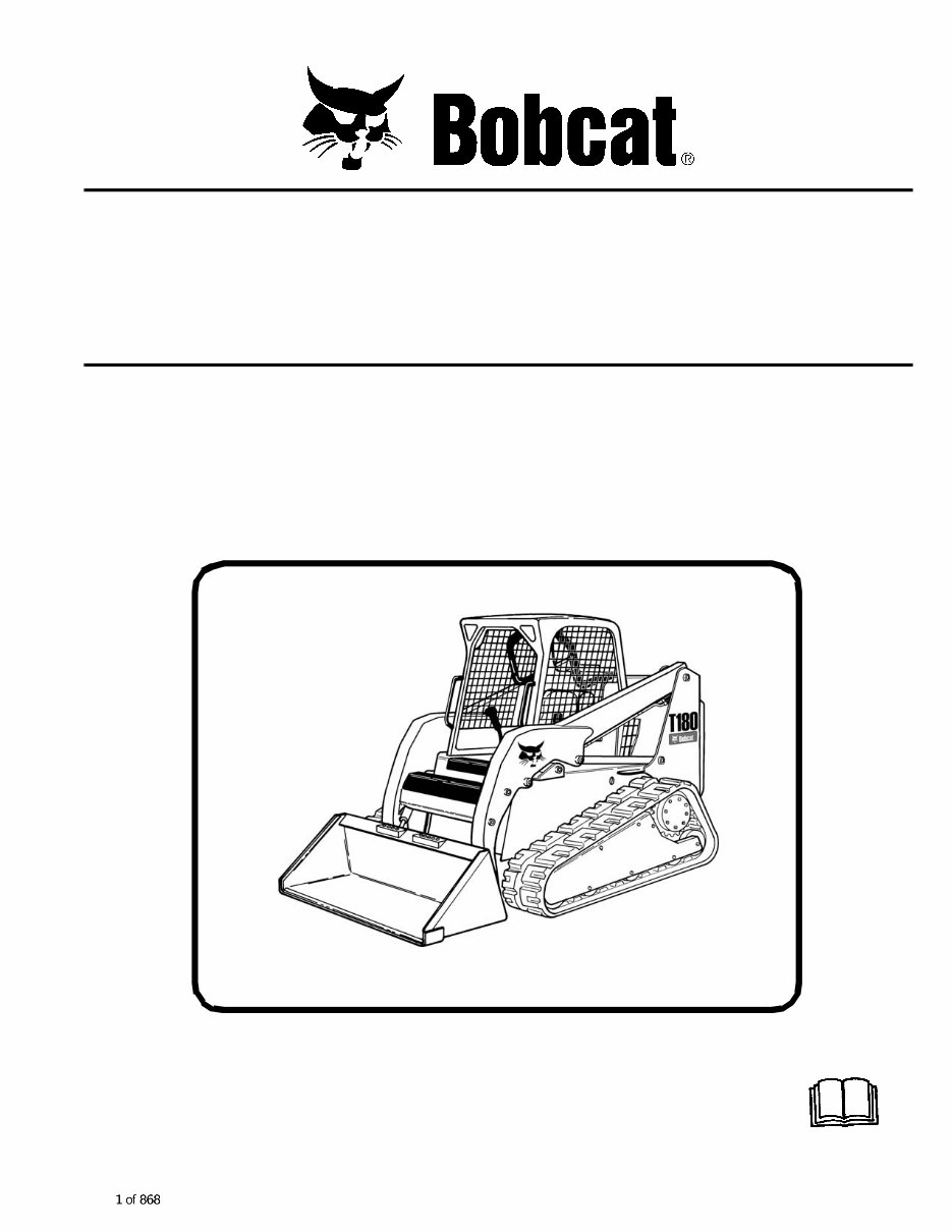 Bobcat T180 A3LL11001+ Factory Service & Work Shop Manual preview img 1