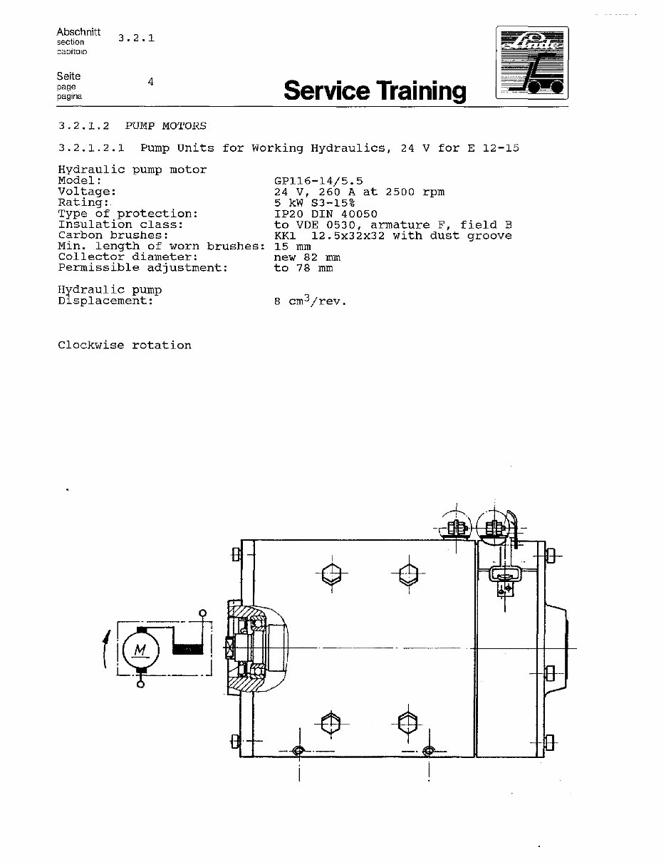 Linde Electric Forklift Truck Type 324: E12, E15, E15S, E16S Service Training Manual preview img 10