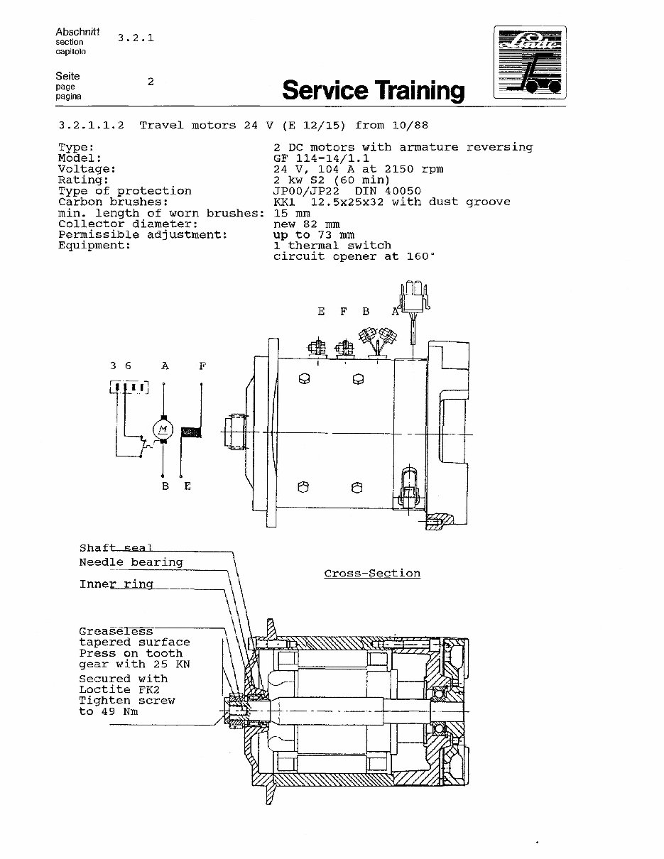 Linde Electric Forklift Truck Type 324: E12, E15, E15S, E16S Service Training Manual preview img 8