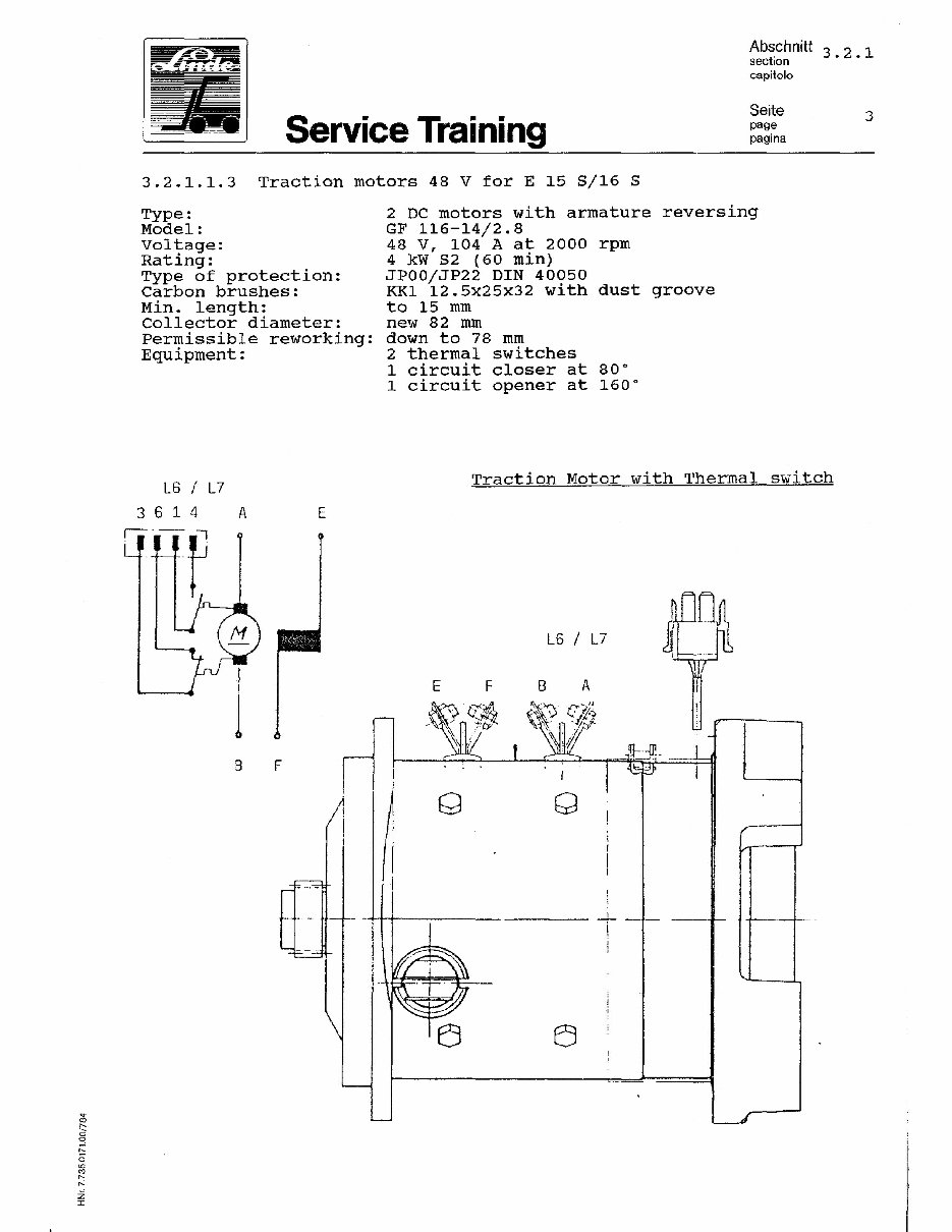 Linde Electric Forklift Truck Type 324: E12, E15, E15S, E16S Service Training Manual preview img 9