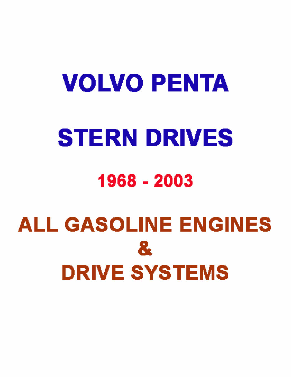 1995 Volvo Penta 7.4L HS1 Inboard Engine OEM Service & Repair Manual preview img 1
