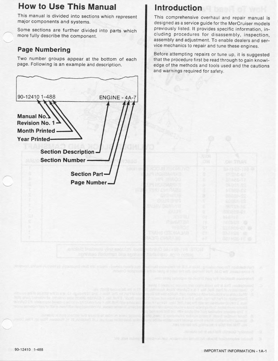 1983-1993 Mercruiser GM V6 175 185 205 3.8L 4.3L Marine Engine Service & Repair Manual preview img 10