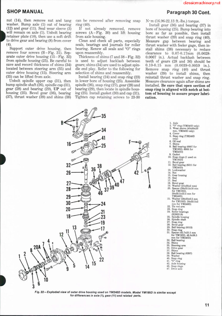Yanmar YM135 YM135D YM155 YM155D YM195 YM195D YM240 YM240D YM330 YM330D Tractor Workshop Service Repair Shop Manual preview img 10