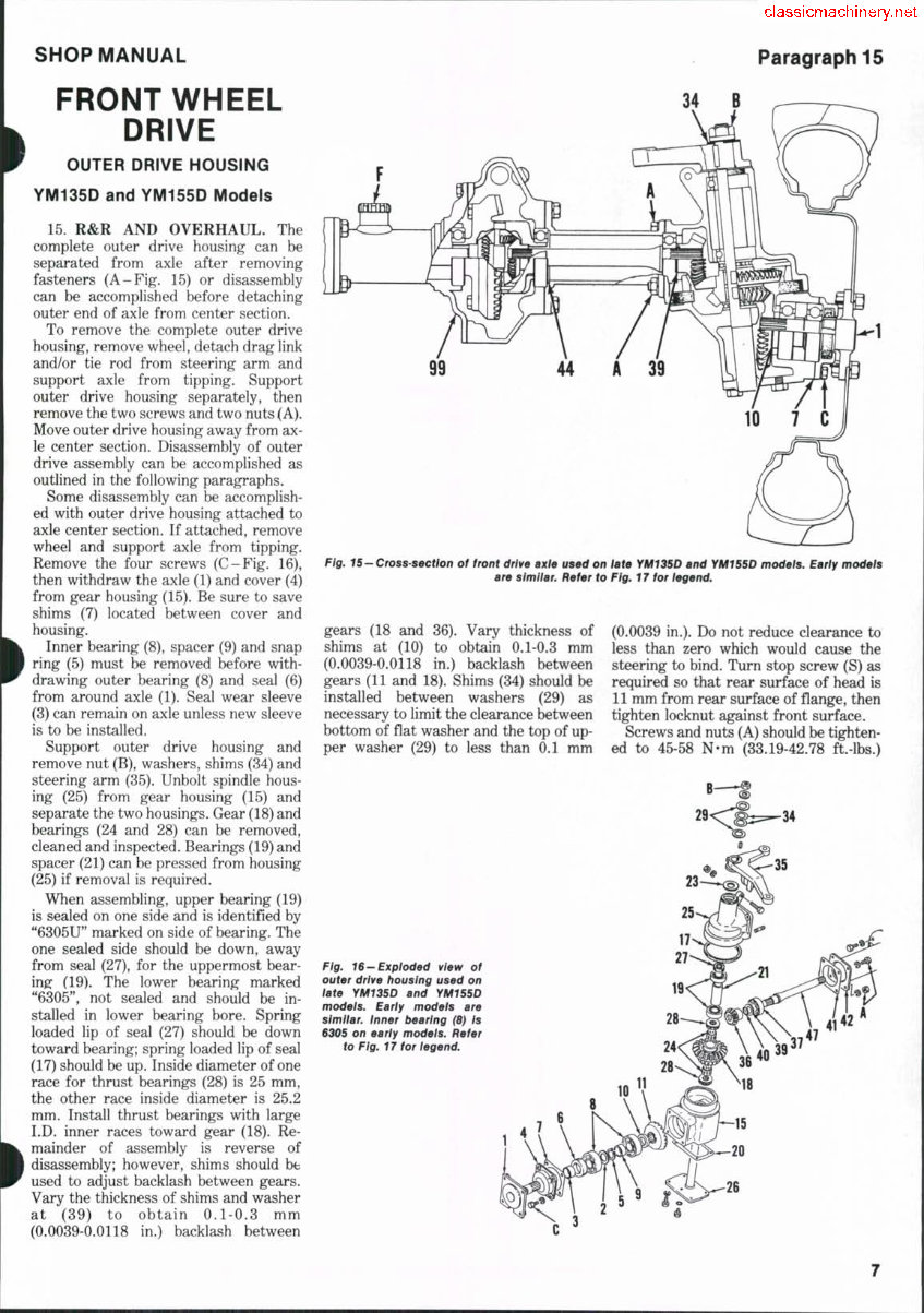 Yanmar YM135 YM135D YM155 YM155D YM195 YM195D YM240 YM240D YM330 YM330D Tractor Workshop Service Repair Shop Manual preview img 6