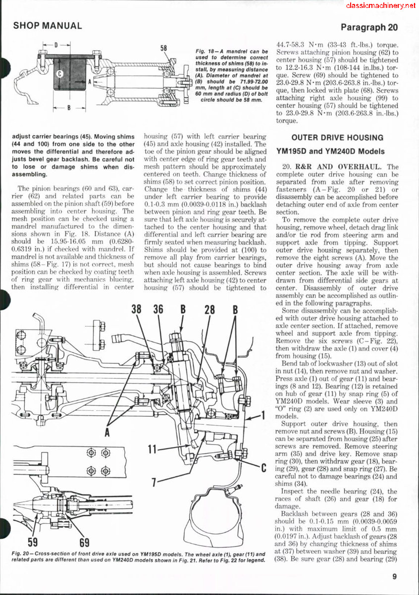 Yanmar YM135 YM135D YM155 YM155D YM195 YM195D YM240 YM240D YM330 YM330D Tractor Workshop Service Repair Shop Manual preview img 8