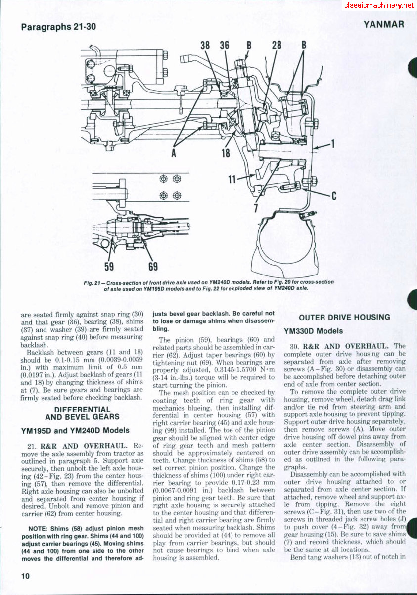 Yanmar YM135 YM135D YM155 YM155D YM195 YM195D YM240 YM240D YM330 YM330D Tractor Workshop Service Repair Shop Manual preview img 9