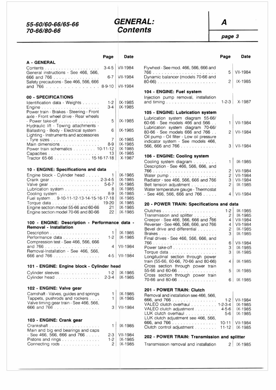 Fiat Tractor 466 / 566 / 666 / 766 / 45-66 / 55-66 / 60-66 / 65-66 / 70-66 / 80-66 DT Service & Repair Manual preview img 4