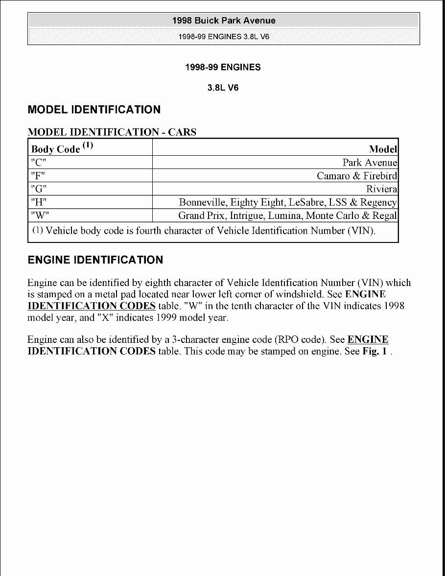 1996-1999 Buick LeSabre Service & Repair Manual preview img 1