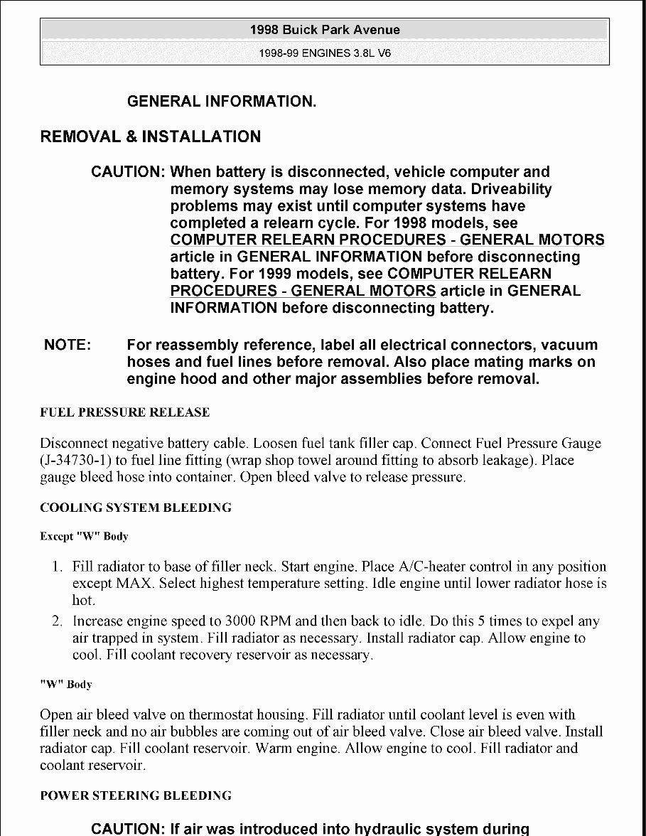 1996-1999 Buick LeSabre Service & Repair Manual preview img 3