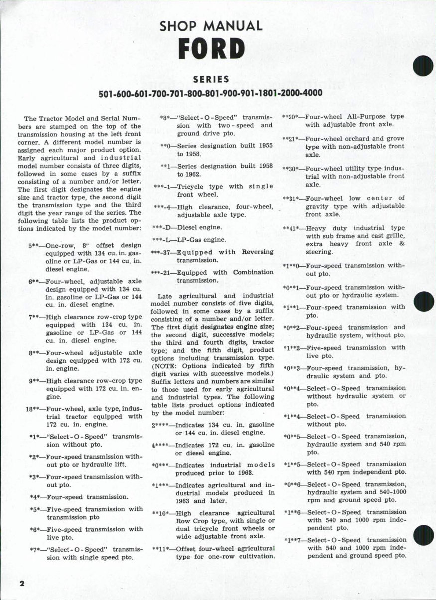FORD Tractor 900 901 1801 Repair Manual preview img 1