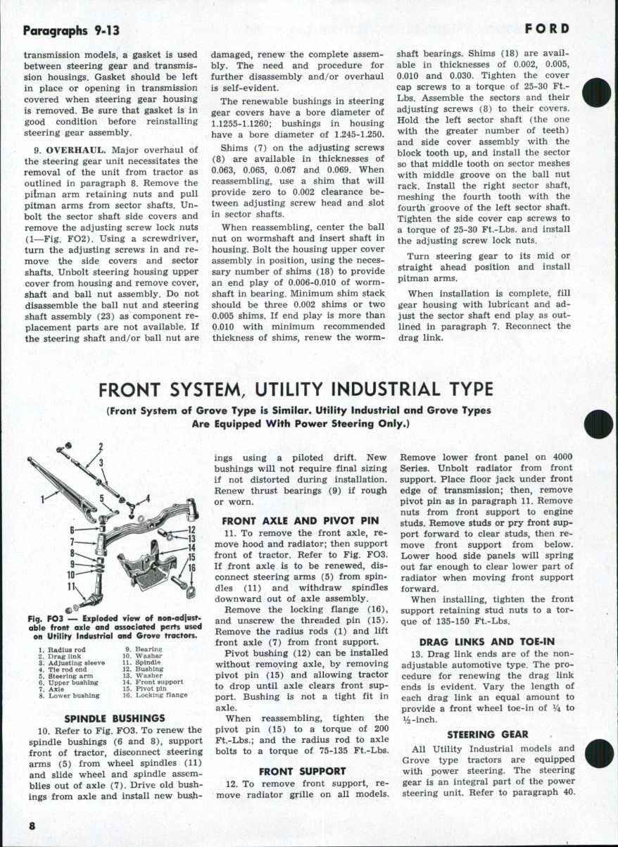FORD Tractor 900 901 1801 Repair Manual preview img 7