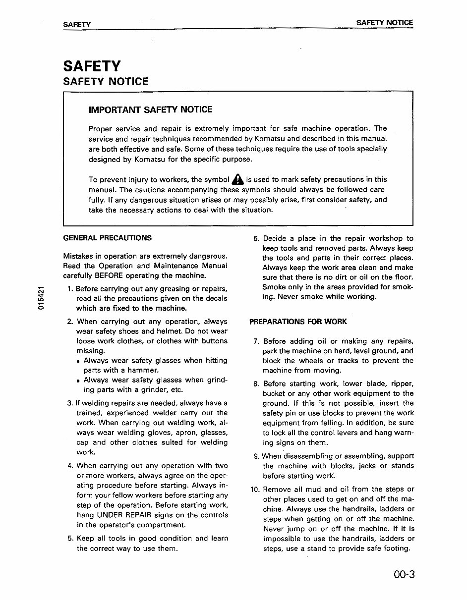 Komatsu Models D85A-21 D85E-21 D85P-21 Dozer Repair Manual preview img 7