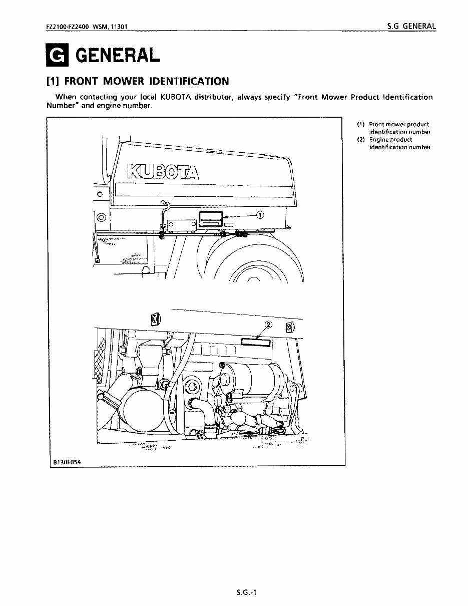 Kubota FZ2400 Front Mower Tractor Service & Repair Manual preview img 10