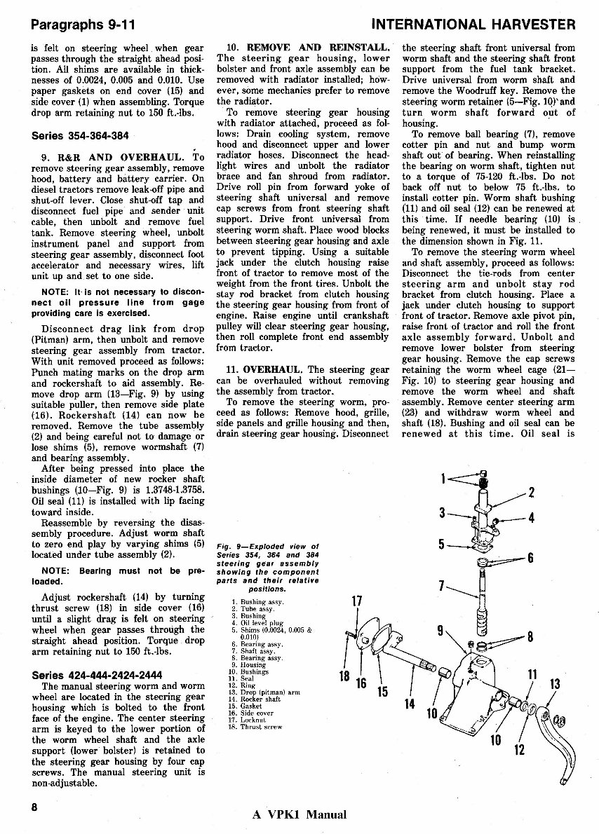 IH International Harvester 354 tractor Repair Service Manual preview img 8