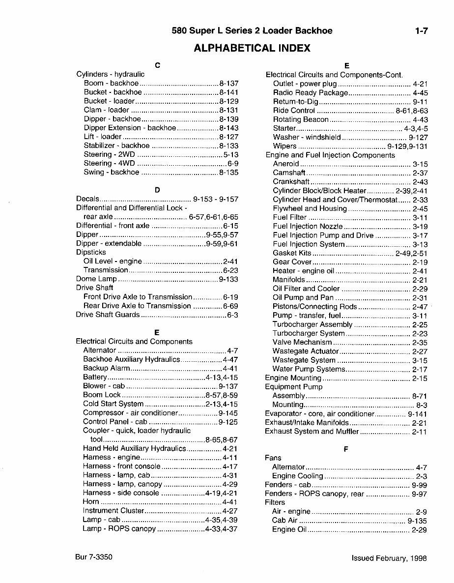 CASE 580 SUPER L Series 2 BACKHOE Parts Catalog Manual