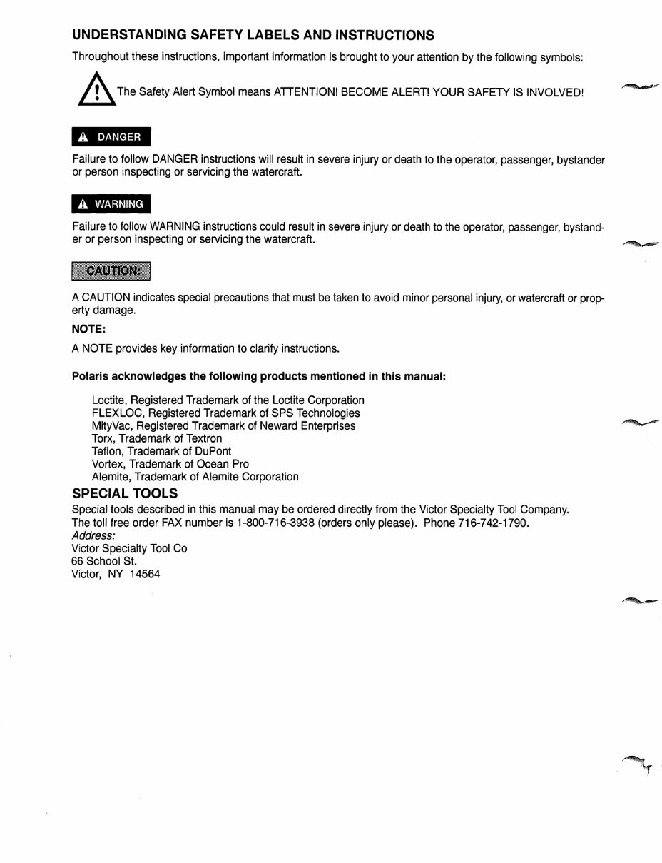 1992-1998 Polaris Watercraft Jet Ski Service & Repair Manual preview img 2