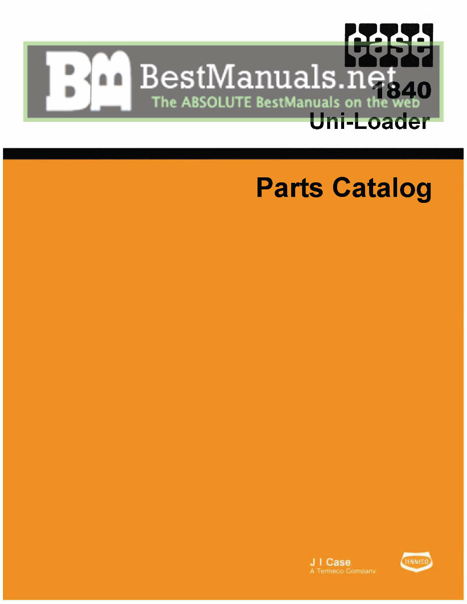 Case 1840 Skid Steer Loader Illustrated Parts List Manual Catalog - preview img 1