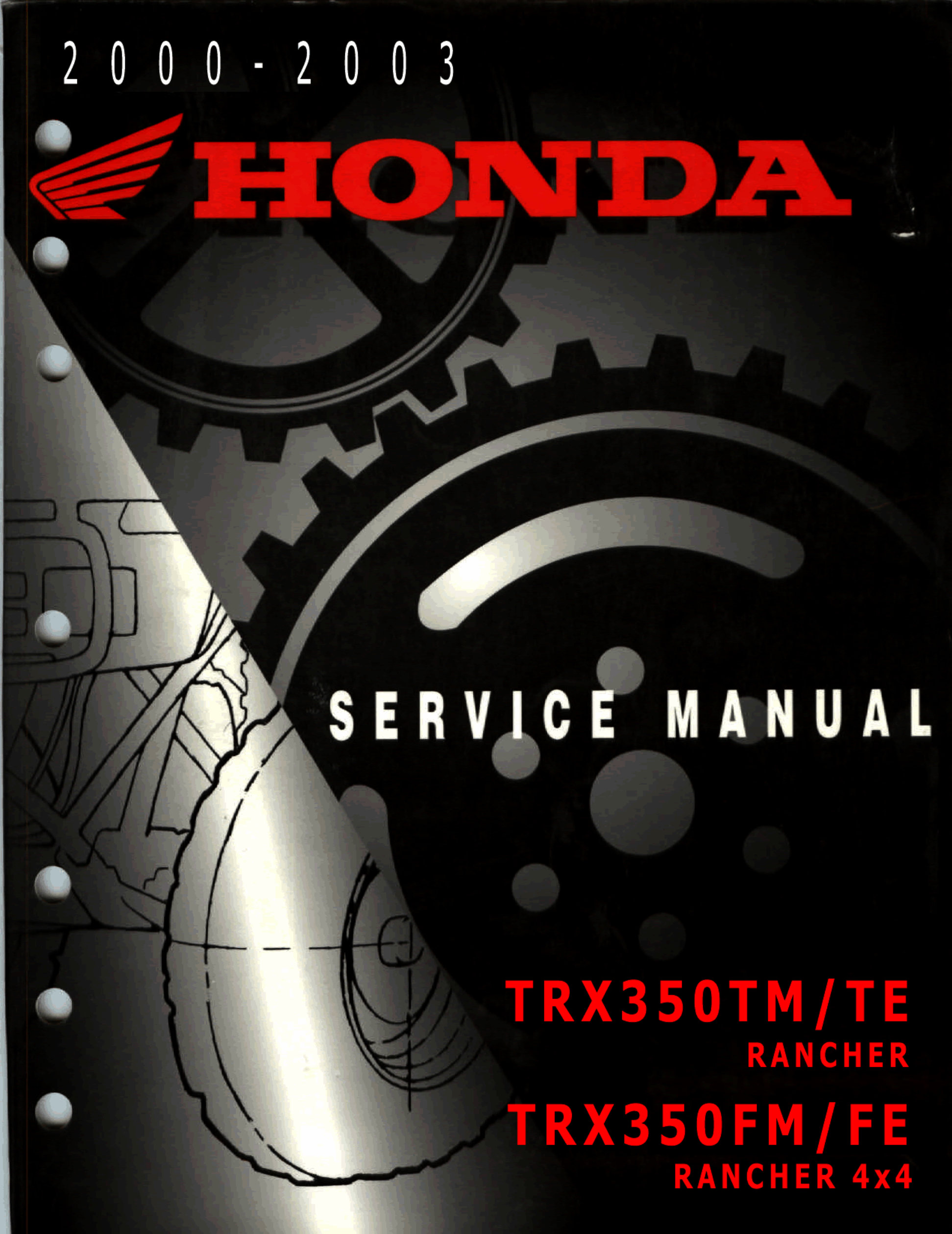 2000-2003 Honda 350 Service Manual preview img 1