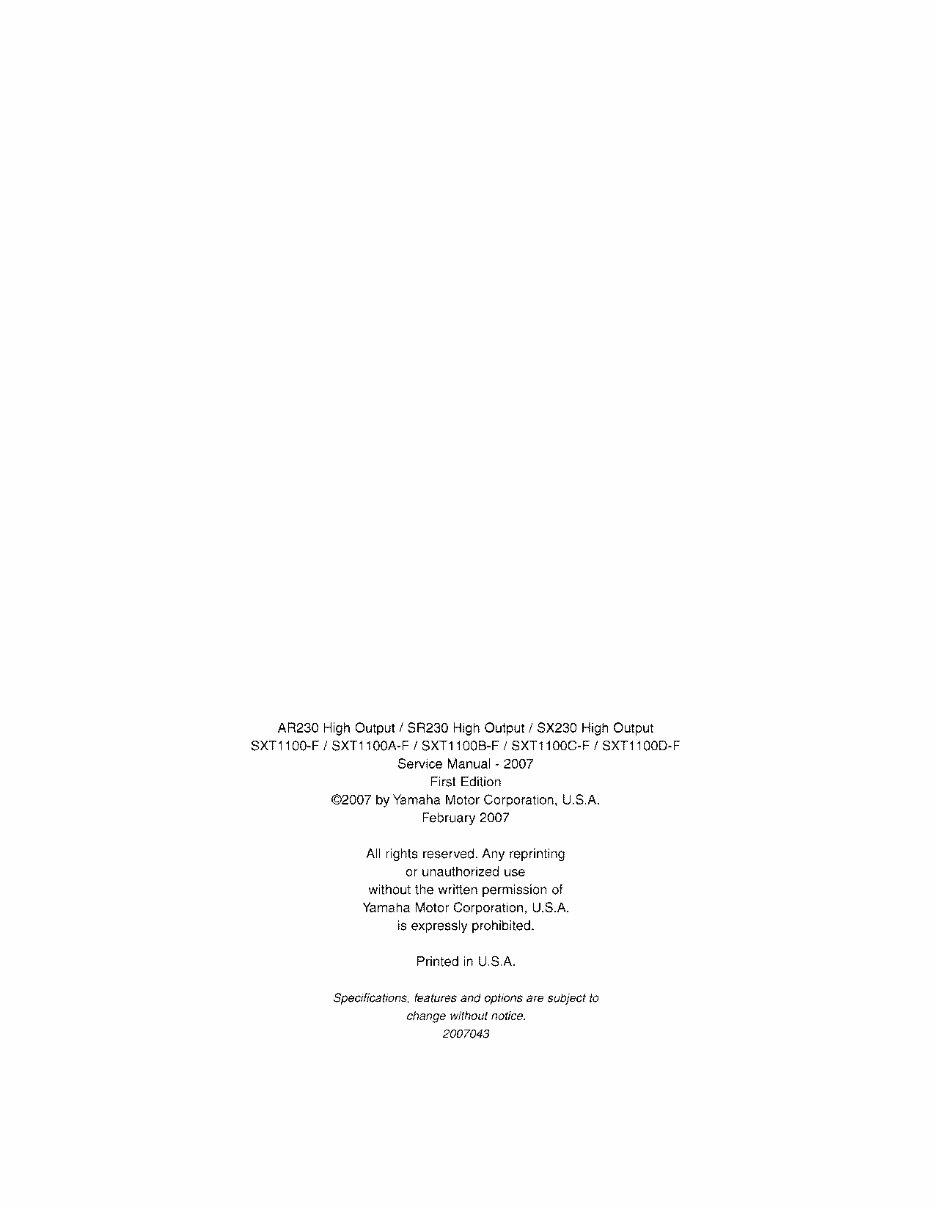 2008-2009 Yamaha AR230 HO/SX230 HO/232 Limited/232 Limited S Boats OEM Service & Repair Manual preview img 4
