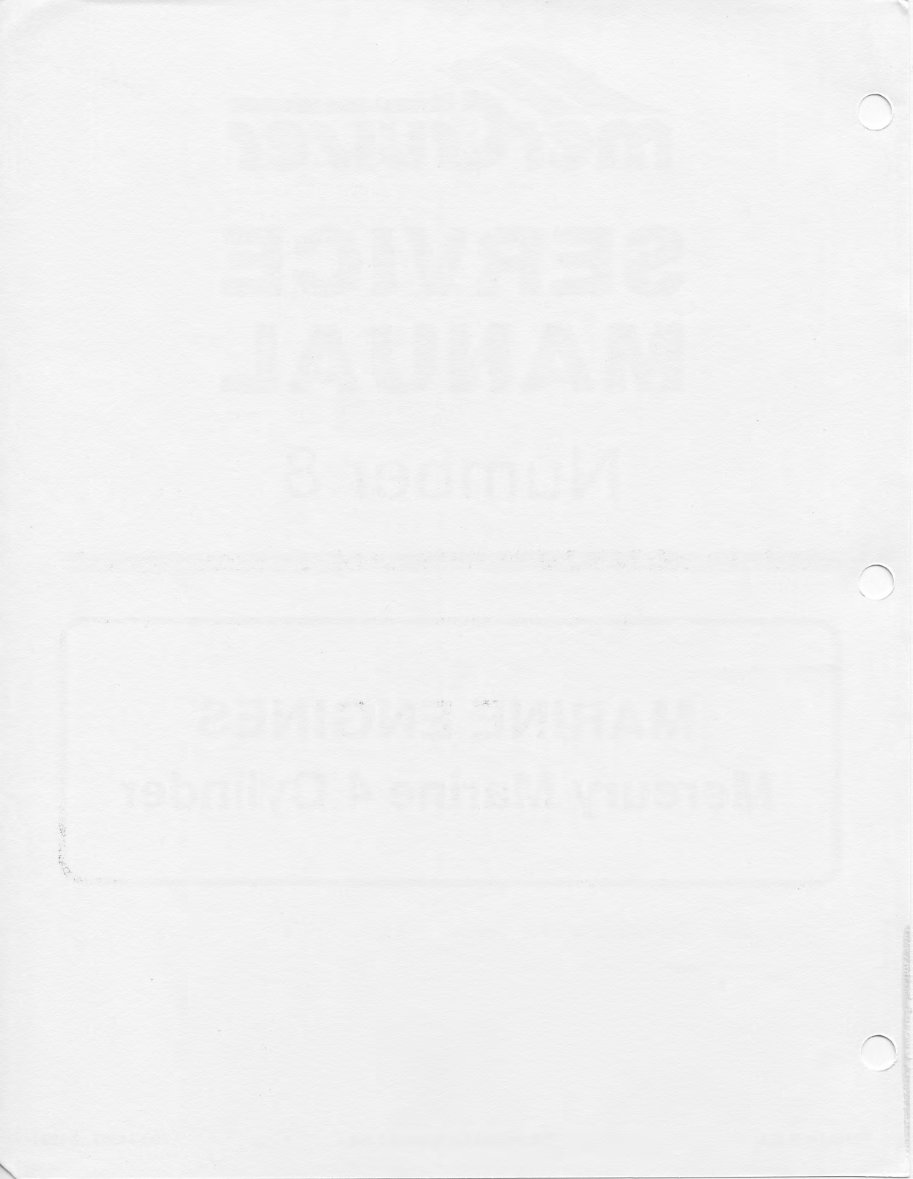 1989-1995 Mercruiser Mercury Marine 4 Cyl 165 170 180 190 3.7L Alpha One Engine Service & Repair Manual preview img 2