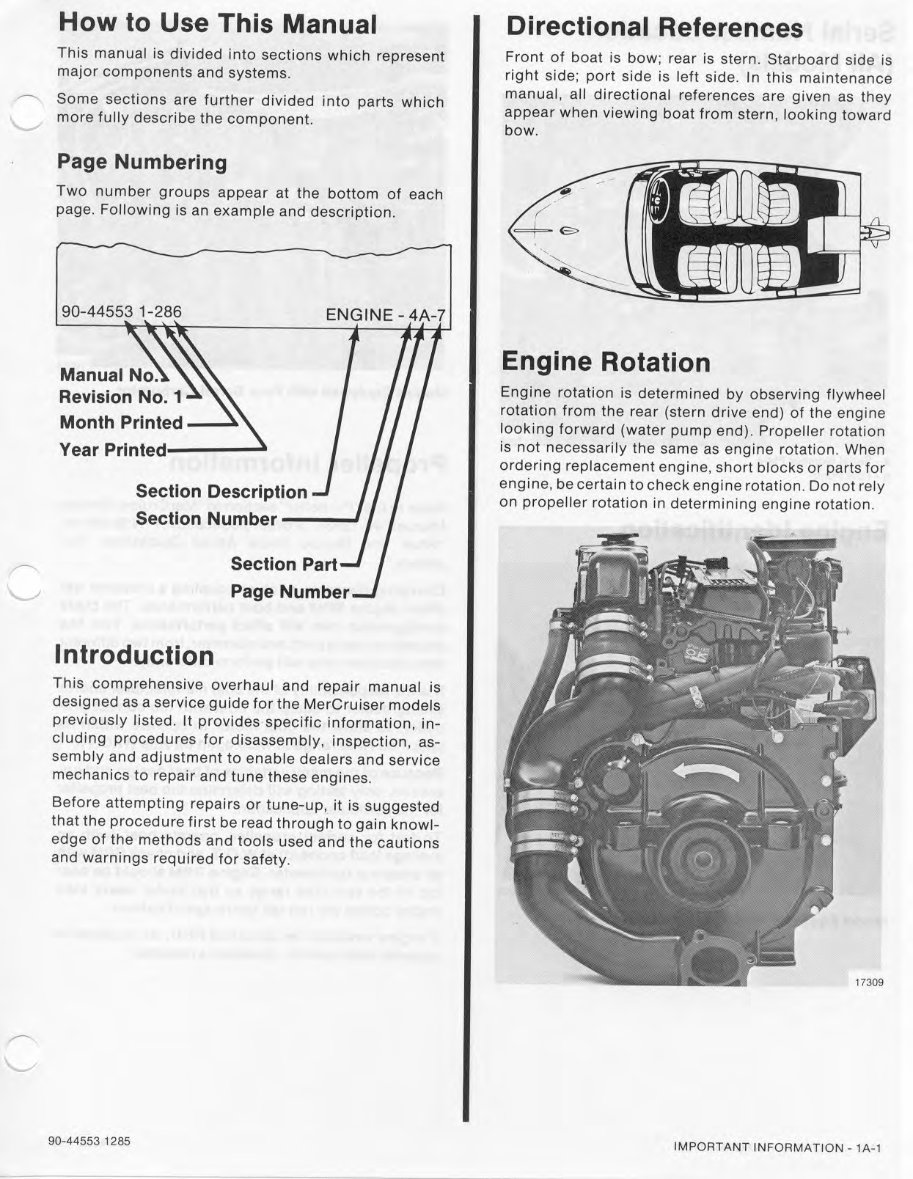1989-1995 Mercruiser Mercury Marine 4 Cyl 165 170 180 190 3.7L Alpha One Engine Service & Repair Manual preview img 9