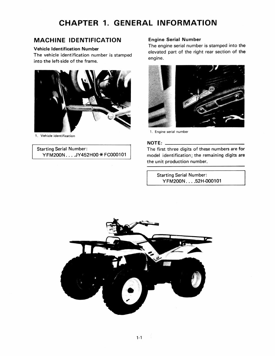 1987-1995 Yamaha Moto 4 200 & 225 & 250 & 350 Service & Repair Manual preview img 4