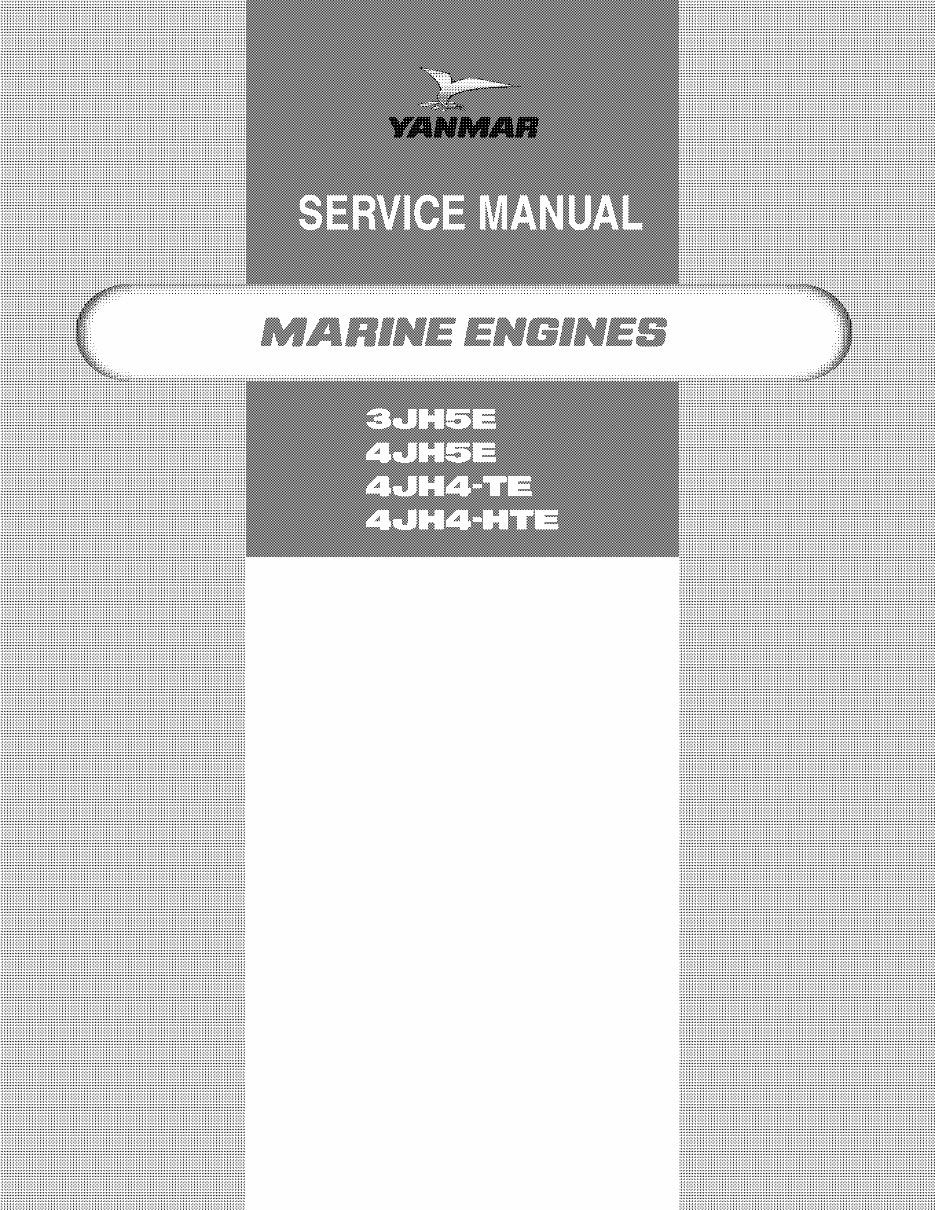 Yanmar Marine Diesel Engine 3JH5E Service Repair Shop Manual preview img 1