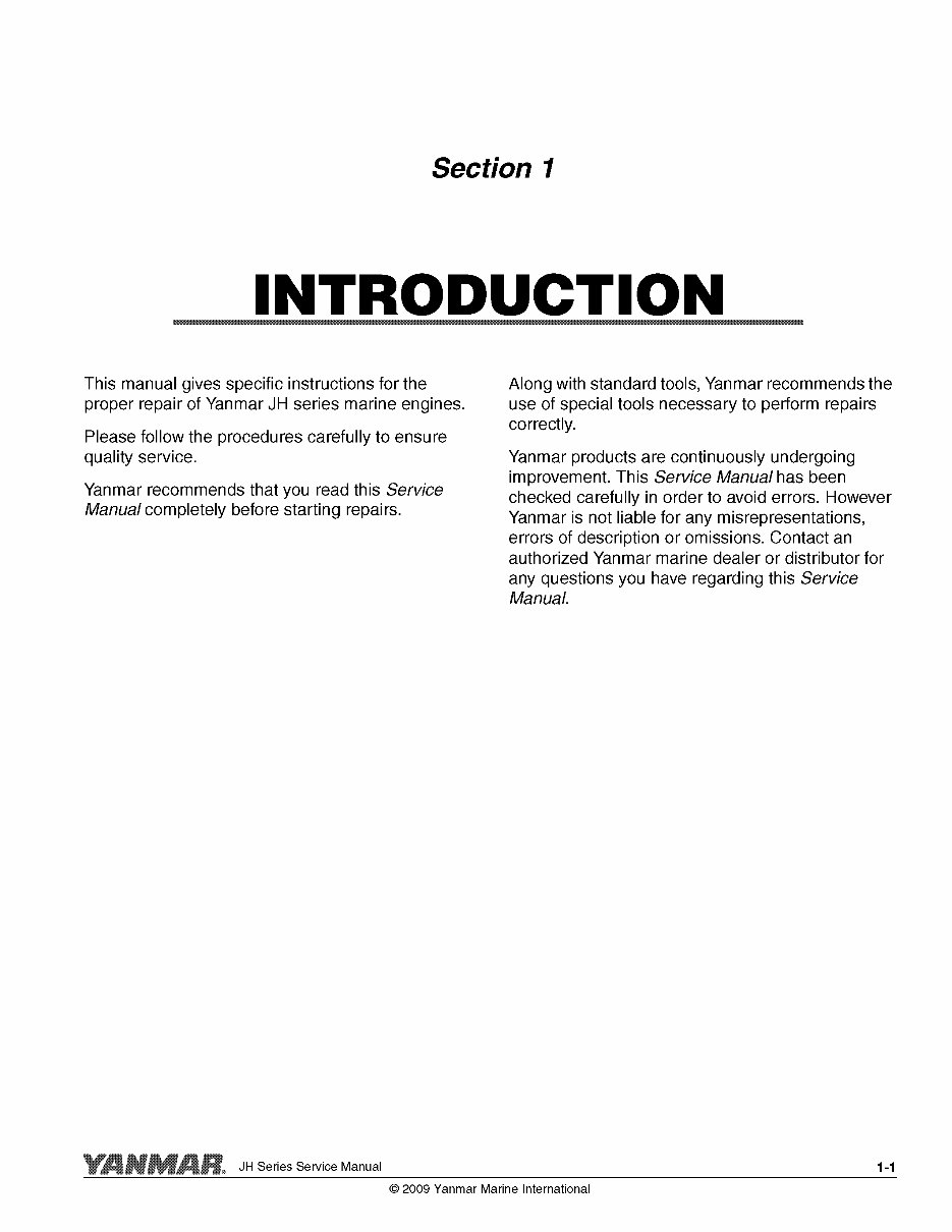 Yanmar Marine Diesel Engine 3JH5E Service Repair Shop Manual preview img 5