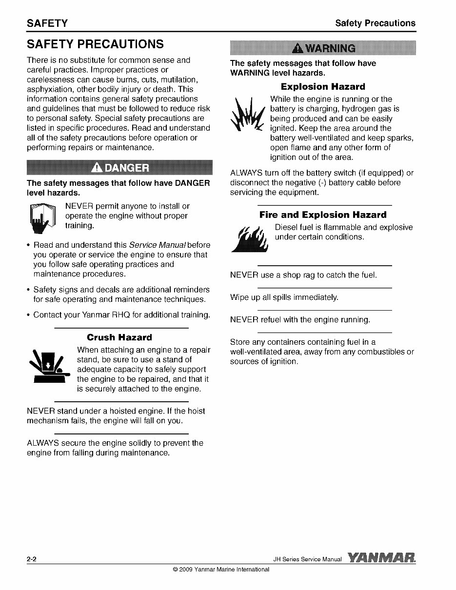 Yanmar Marine Diesel Engine 3JH5E Service Repair Shop Manual preview img 8